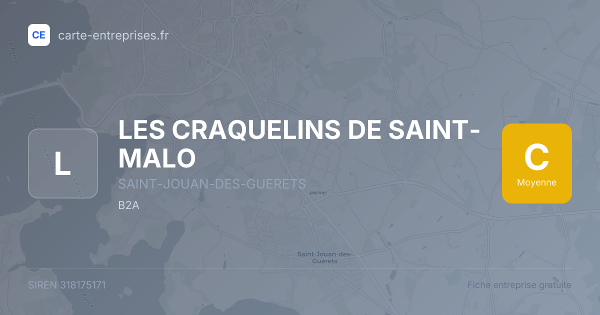 LES CRAQUELINS DE SAINT-MALO — 318175171 — fiche entreprise