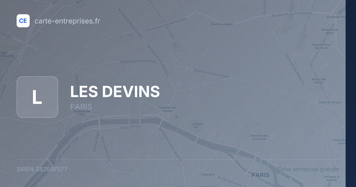 LES DEVINS — 382897577 — fiche entreprise