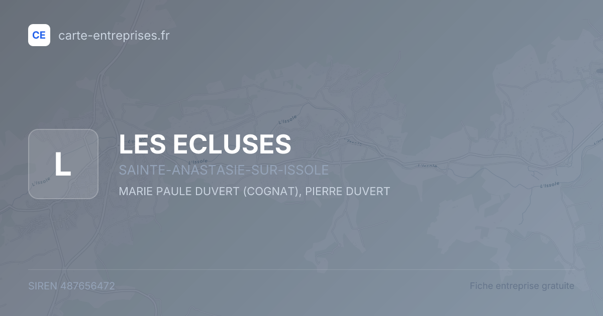 LES ECLUSES — 487656472 — fiche entreprise
