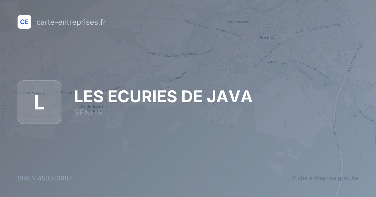 LES ECURIES DE JAVA — 450553987 — fiche entreprise