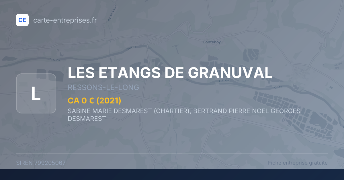 LES ETANGS DE GRANUVAL — 799205067 — fiche entreprise