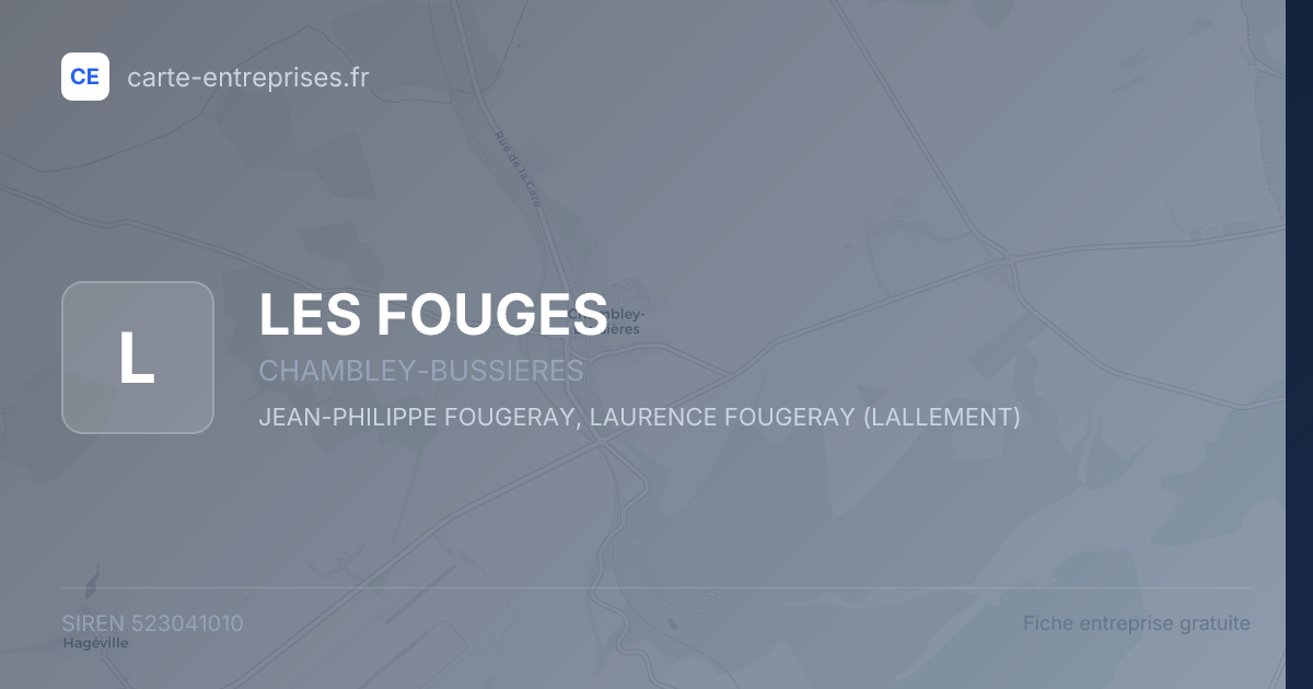 LES FOUGES — 523041010 — fiche entreprise