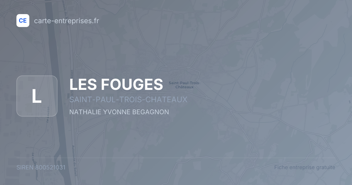 LES FOUGES — 800521031 — fiche entreprise