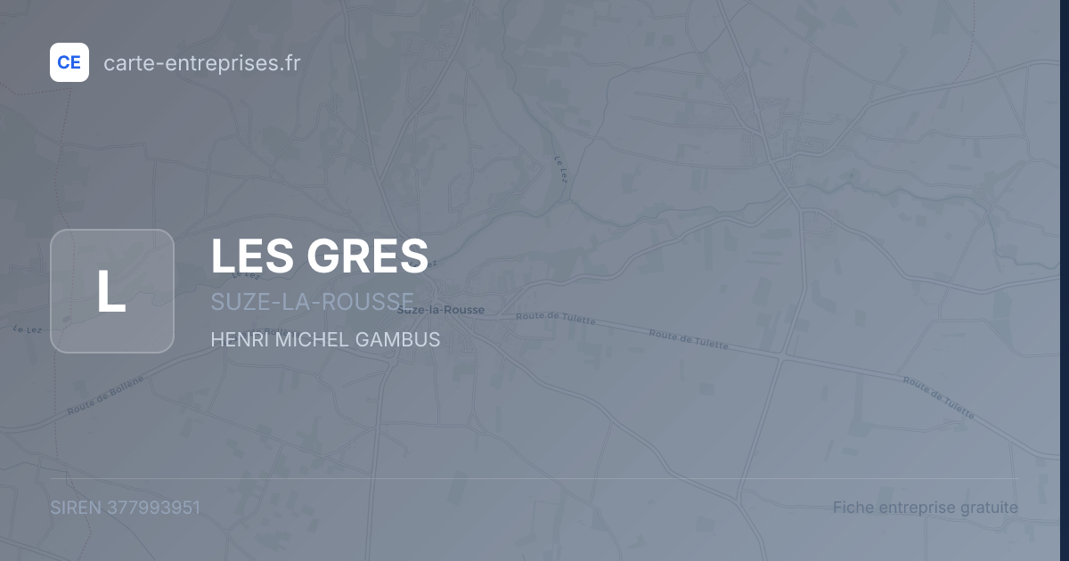 LES GRES — 377993951 — fiche entreprise