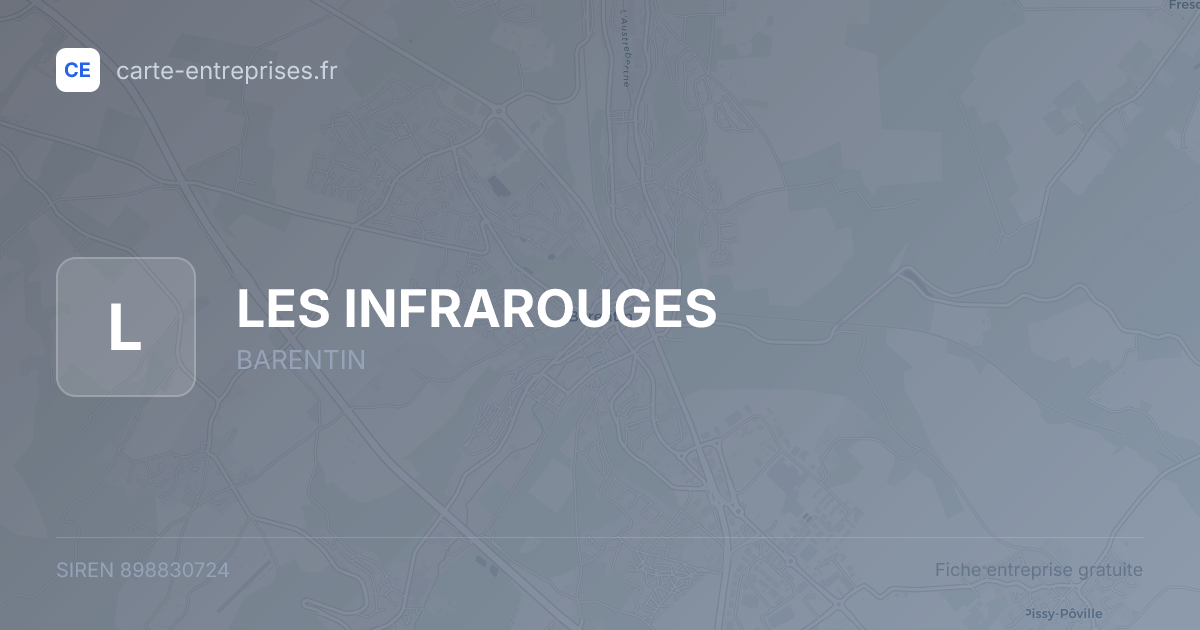 LES INFRAROUGES — 898830724 — fiche entreprise