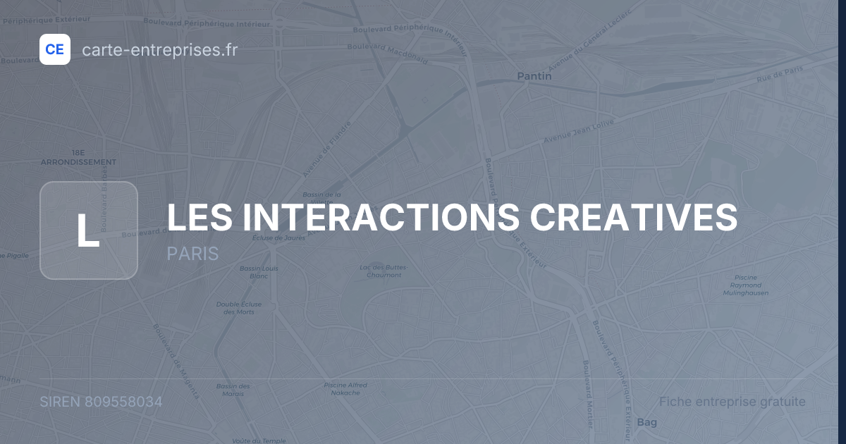 LES INTERACTIONS CREATIVES — 809558034 — fiche entreprise
