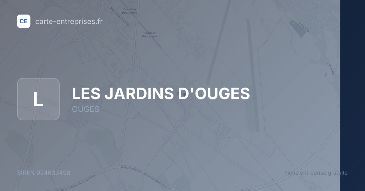 LES JARDINS D'OUGES — 924633498 — fiche entreprise