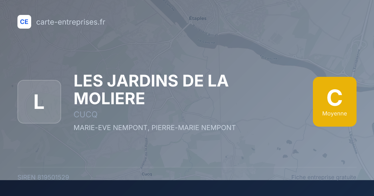 LES JARDINS DE LA MOLIERE — 819501529 — fiche entreprise