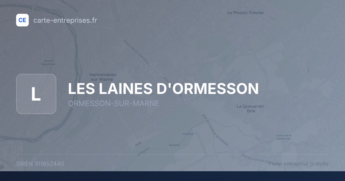 LES LAINES D'ORMESSON — 311652440 — fiche entreprise