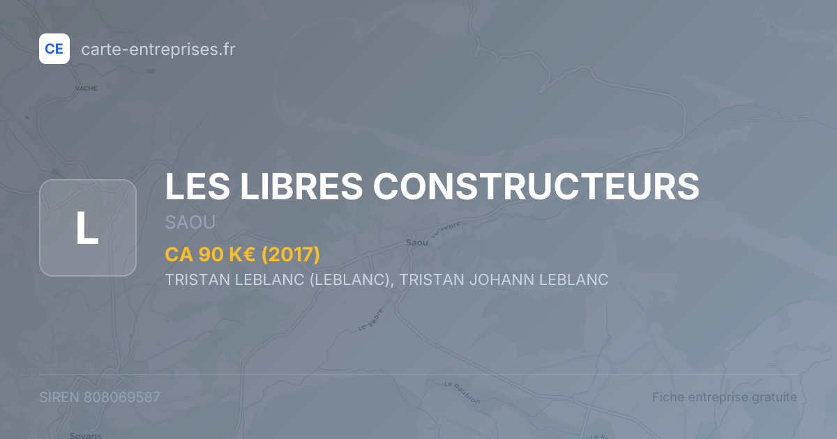 LES LIBRES CONSTRUCTEURS — 808069587 — fiche entreprise