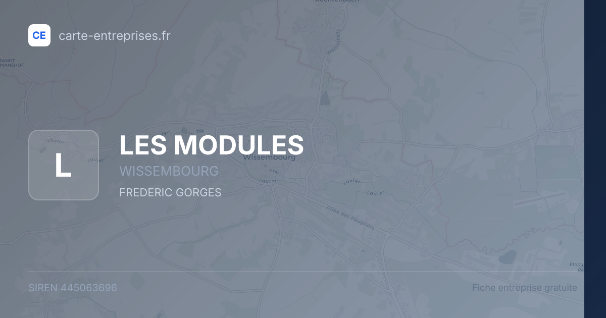 LES MODULES — 445063696 — fiche entreprise
