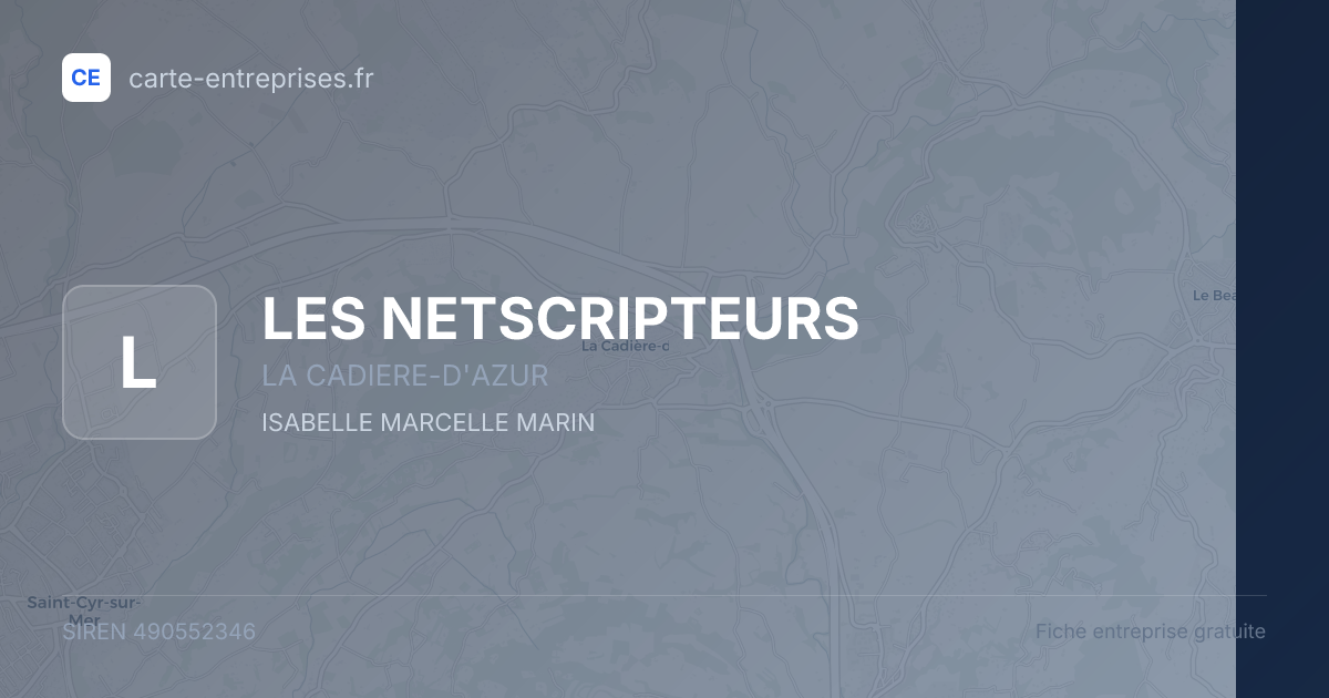 LES NETSCRIPTEURS — 490552346 — fiche entreprise