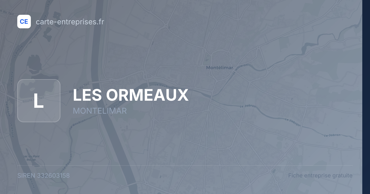LES ORMEAUX — 332603158 — fiche entreprise