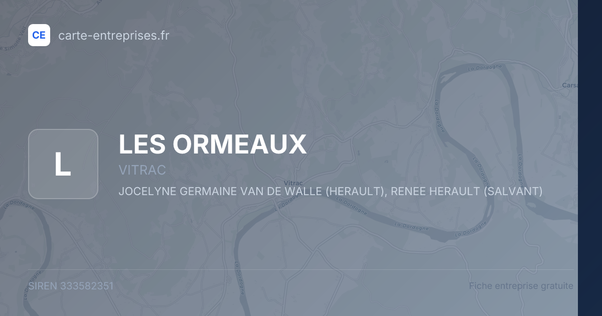 LES ORMEAUX — 333582351 — fiche entreprise