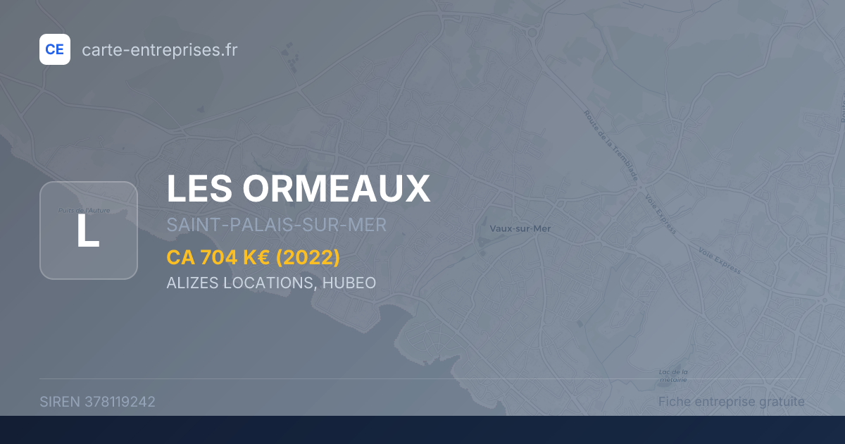 LES ORMEAUX — 378119242 — fiche entreprise