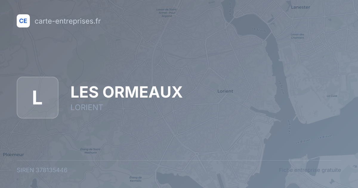 LES ORMEAUX — 378135446 — fiche entreprise