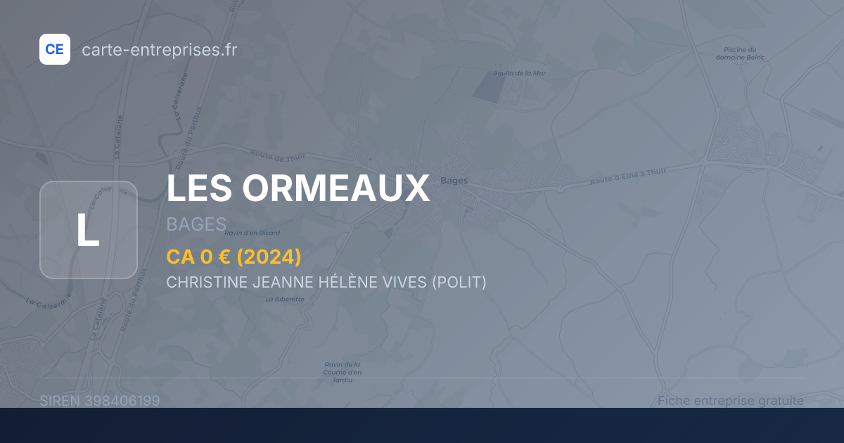 LES ORMEAUX — 398406199 — fiche entreprise