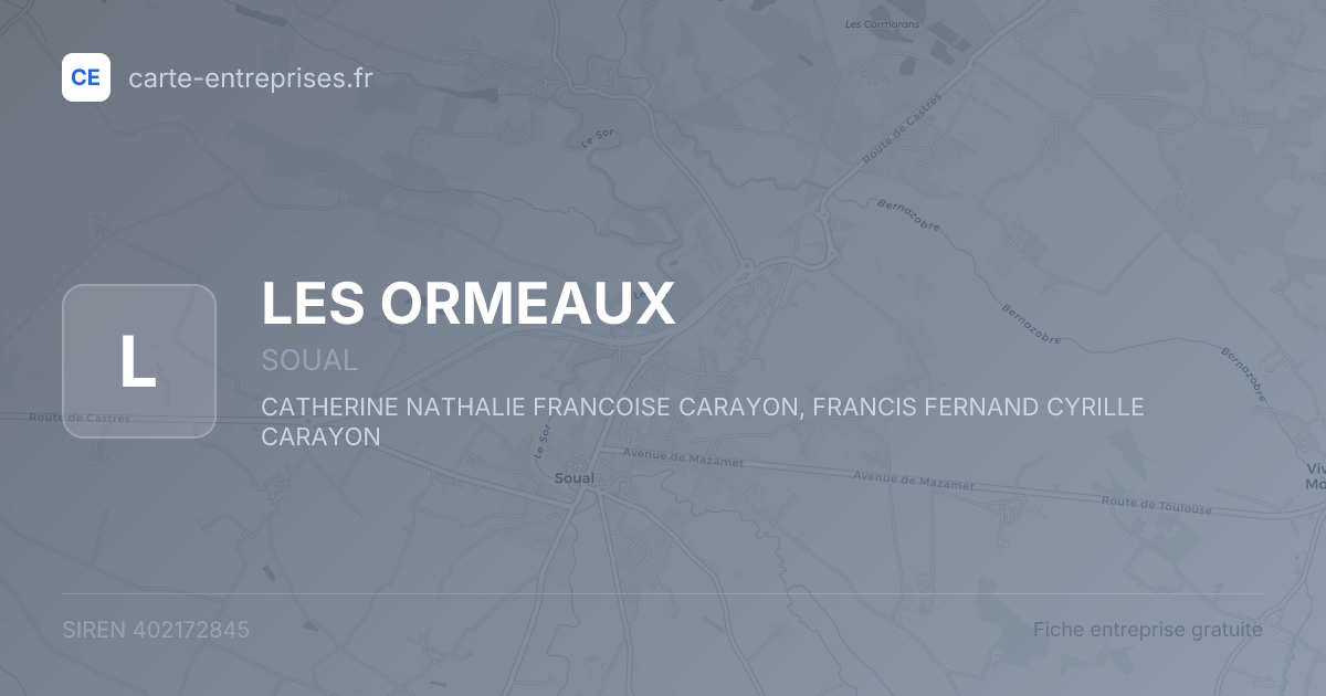 LES ORMEAUX — 402172845 — fiche entreprise