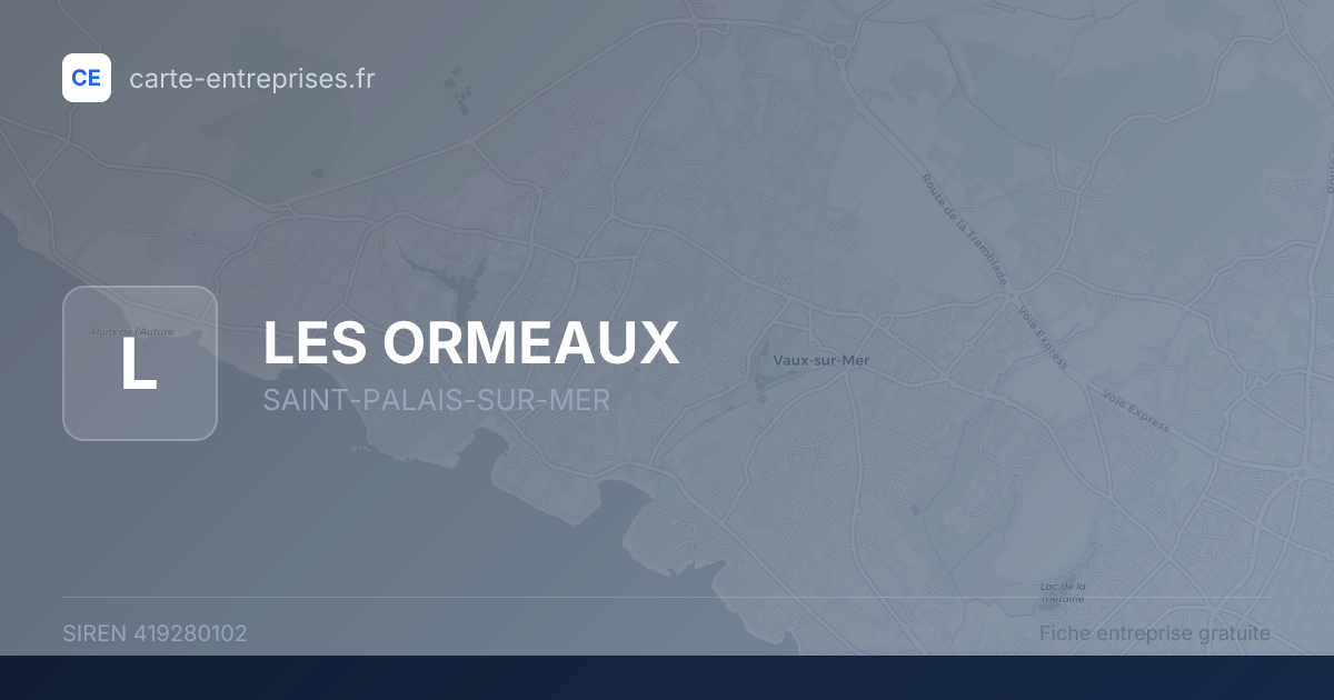 LES ORMEAUX — 419280102 — fiche entreprise
