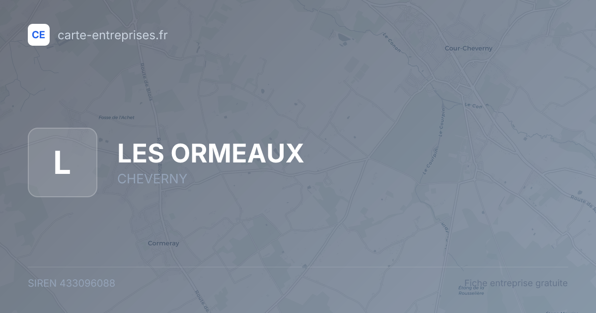 LES ORMEAUX — 433096088 — fiche entreprise
