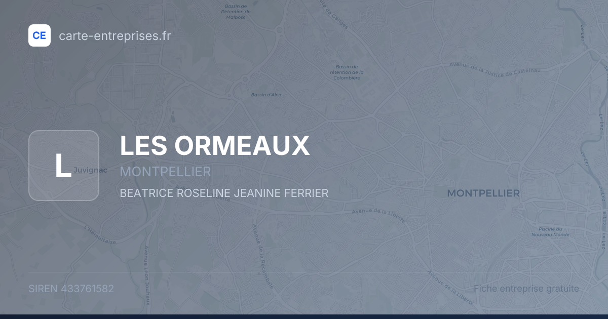 LES ORMEAUX — 433761582 — fiche entreprise