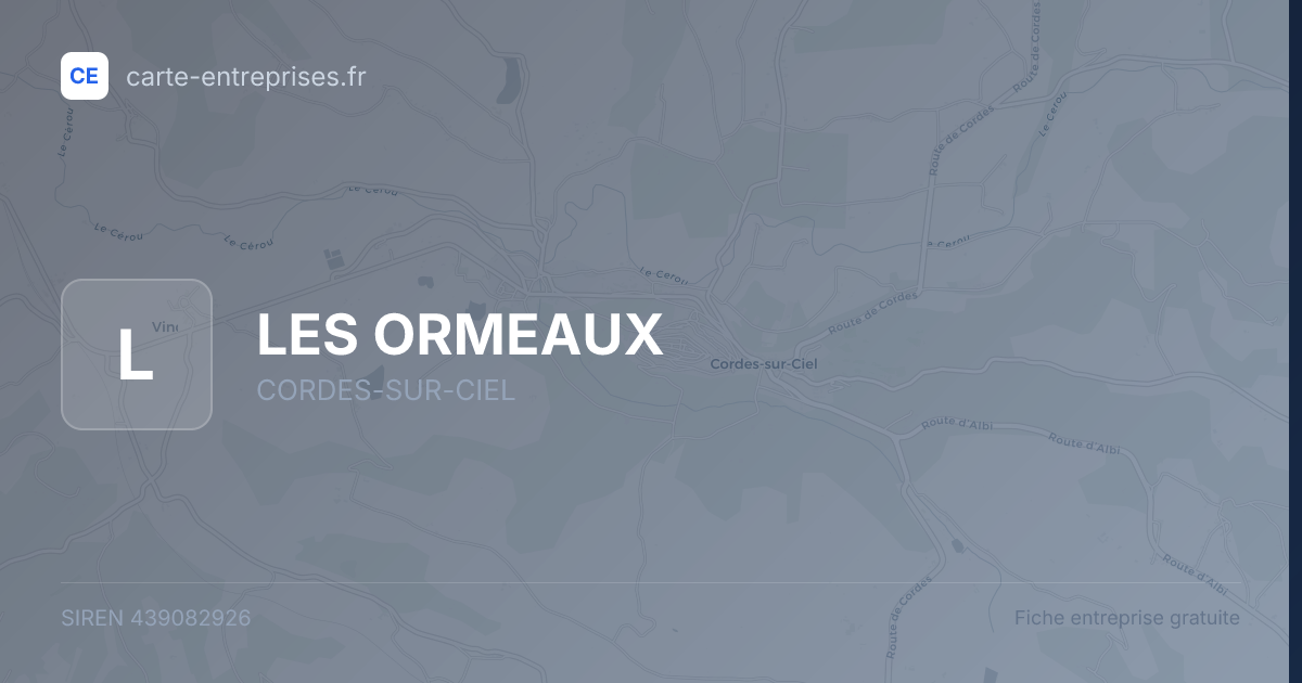 LES ORMEAUX — 439082926 — fiche entreprise