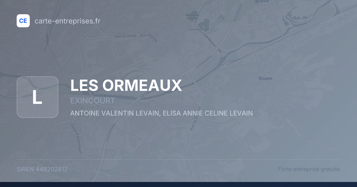 LES ORMEAUX — 448202812 — fiche entreprise