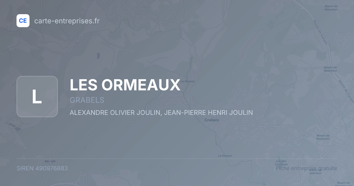 LES ORMEAUX — 490976883 — fiche entreprise