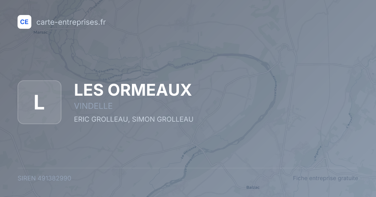 LES ORMEAUX — 491382990 — fiche entreprise