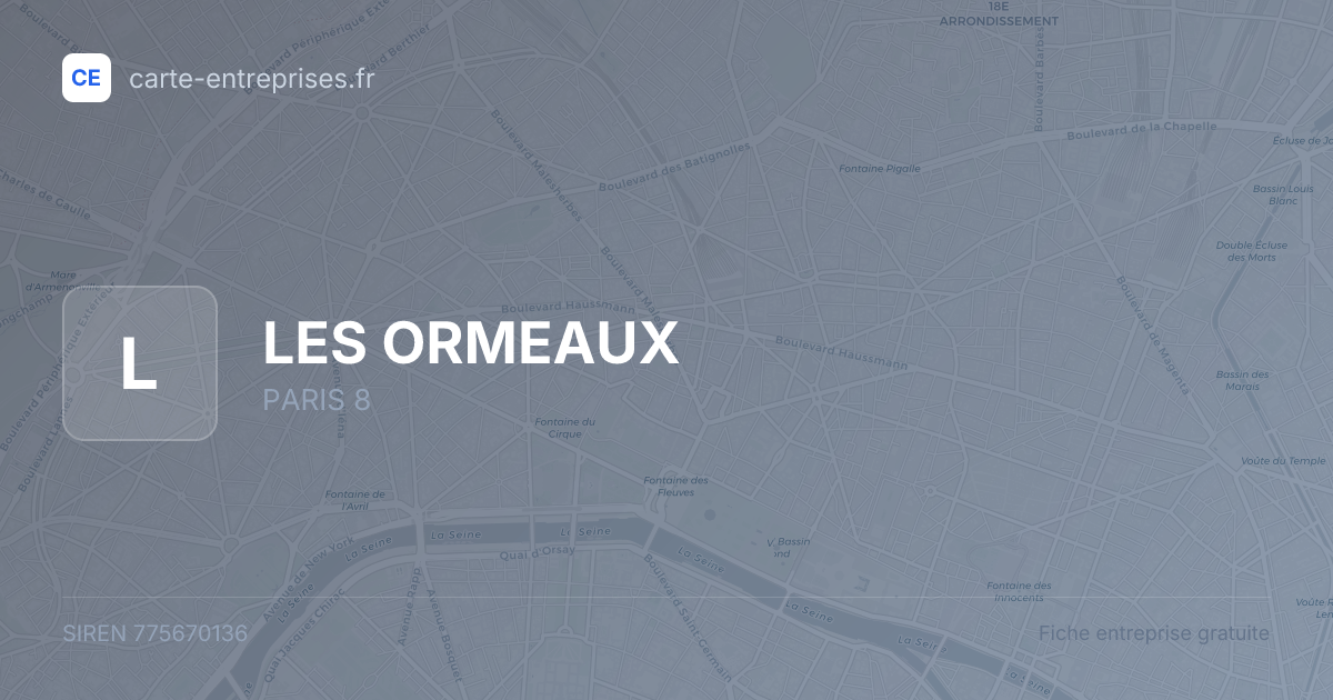LES ORMEAUX — 775670136 — fiche entreprise