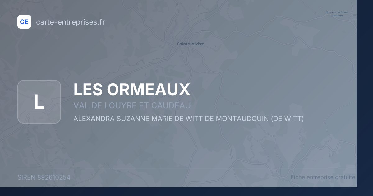 LES ORMEAUX — 892610254 — fiche entreprise
