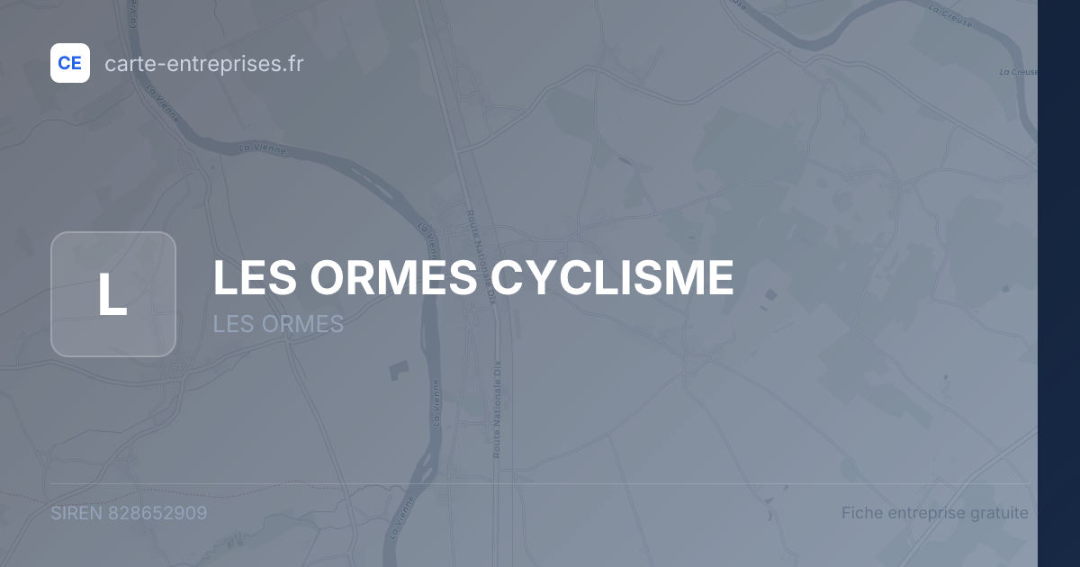 LES ORMES CYCLISME — 828652909 — fiche entreprise