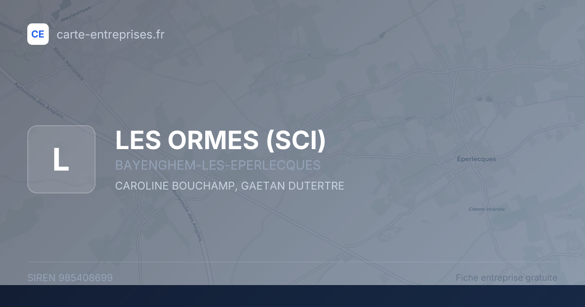 LES ORMES (SCI) — 985408699 — fiche entreprise