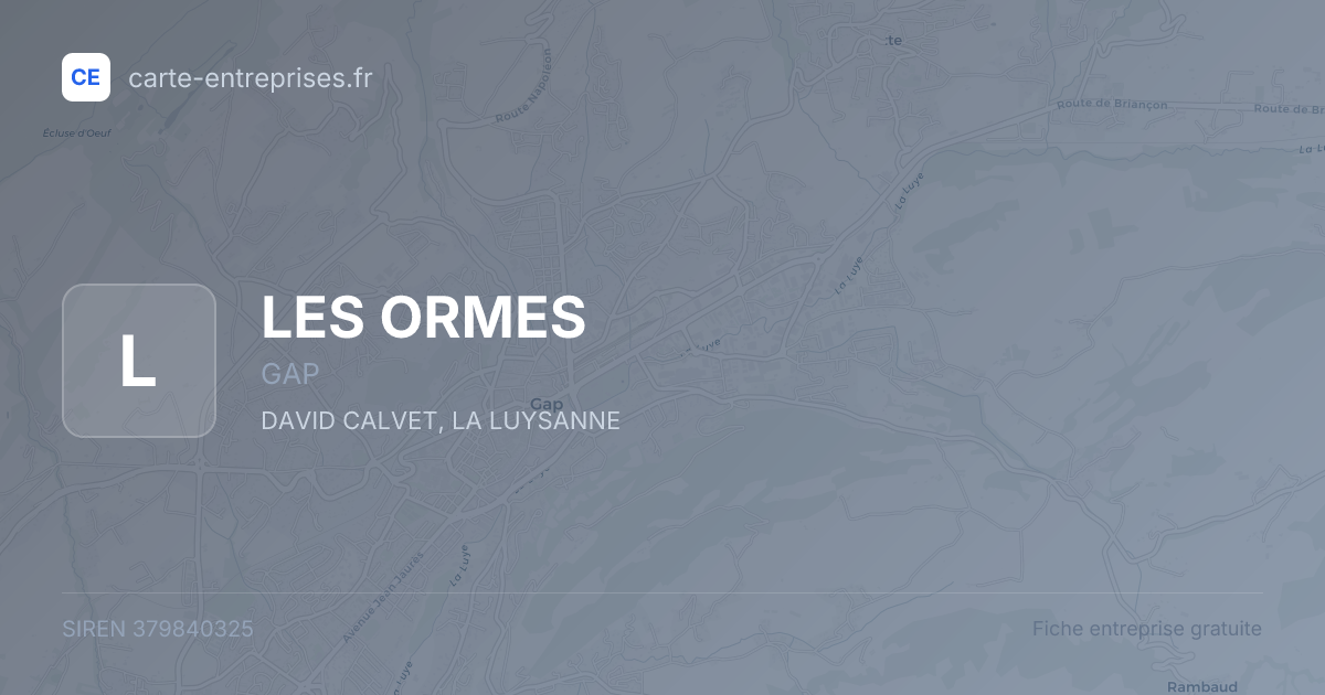 LES ORMES — 379840325 — fiche entreprise