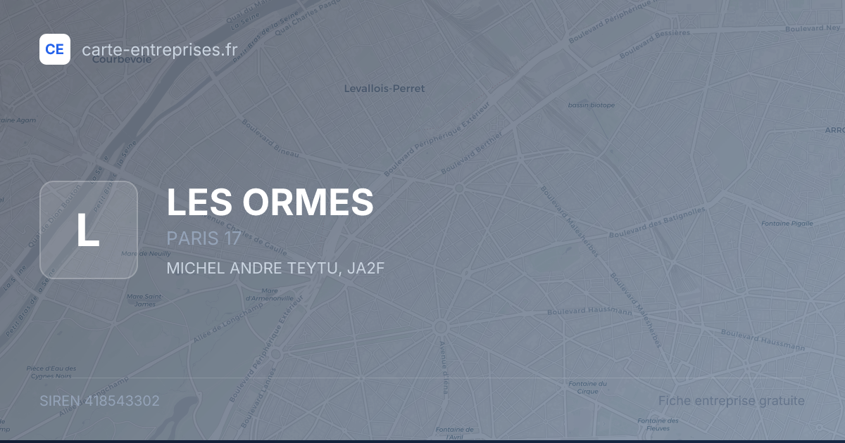 LES ORMES — 418543302 — fiche entreprise