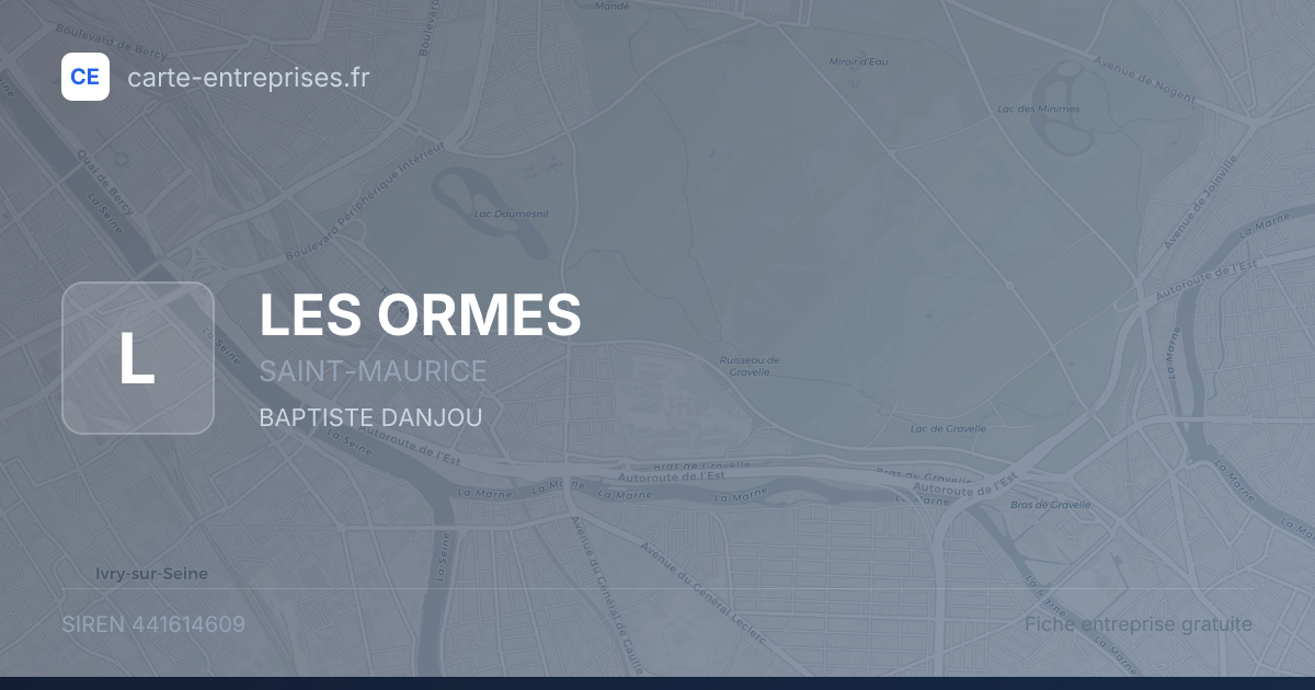 LES ORMES — 441614609 — fiche entreprise