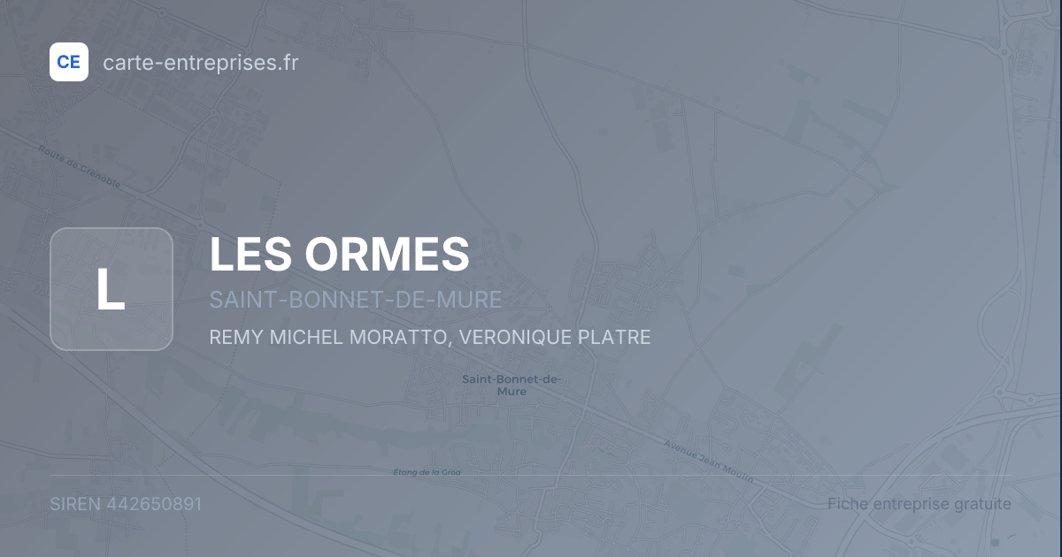 LES ORMES — 442650891 — fiche entreprise