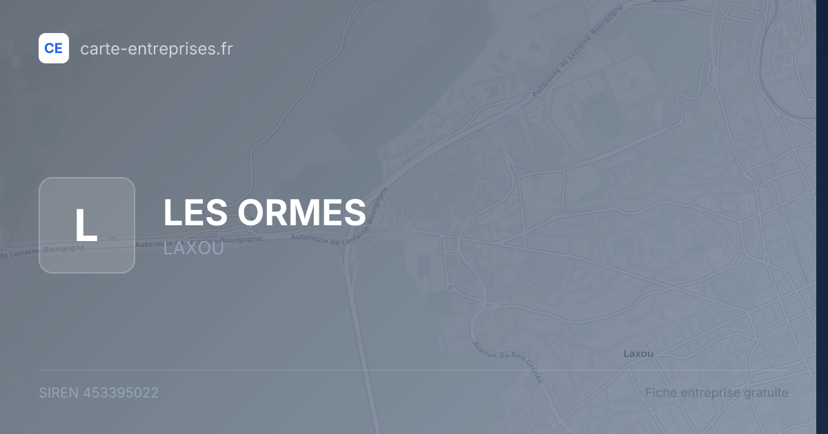 LES ORMES — 453395022 — fiche entreprise