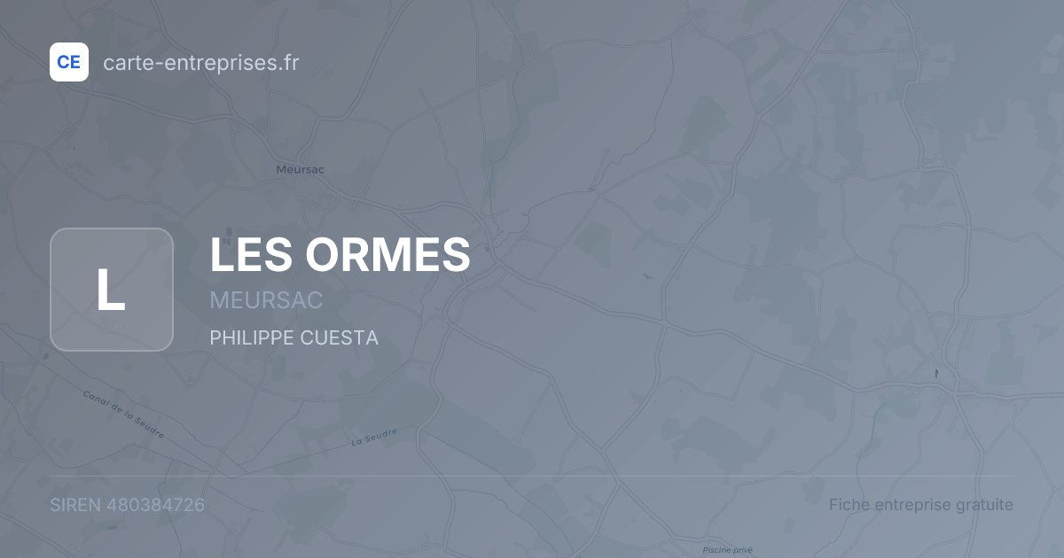LES ORMES — 480384726 — fiche entreprise
