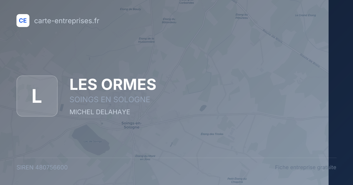 LES ORMES — 480756600 — fiche entreprise