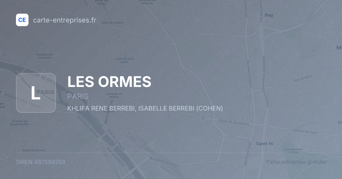 LES ORMES — 487599268 — fiche entreprise