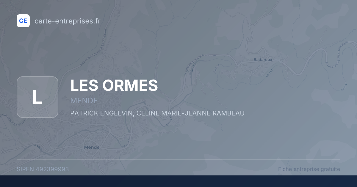 LES ORMES — 492399993 — fiche entreprise