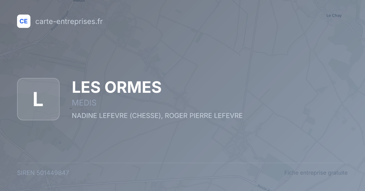 LES ORMES — 501449847 — fiche entreprise