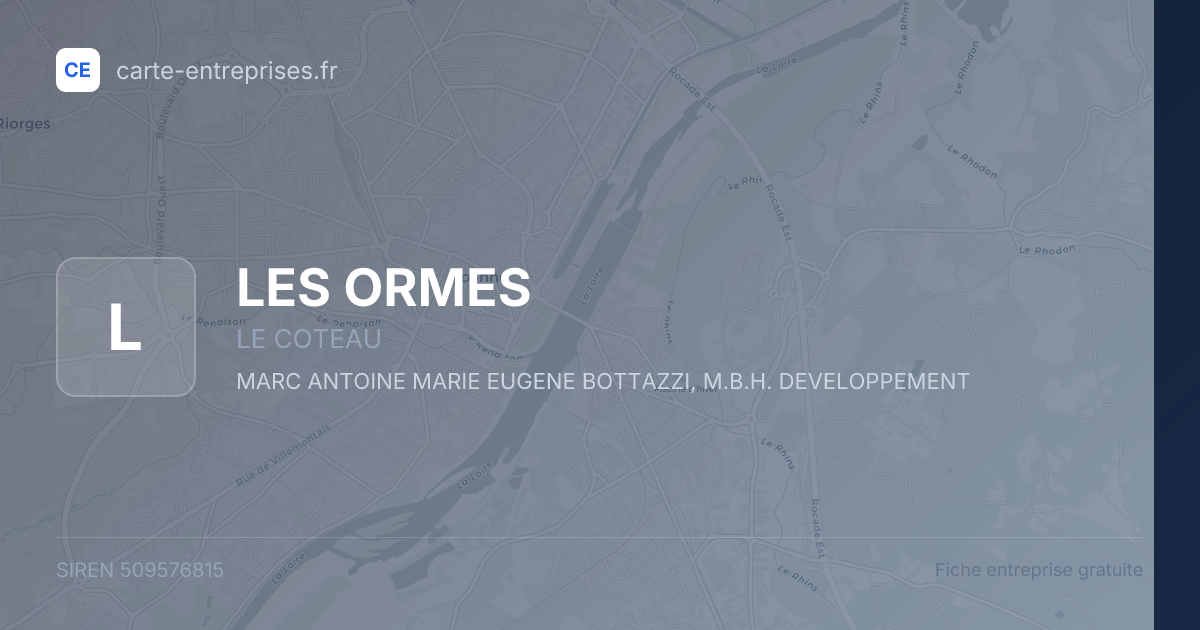 LES ORMES — 509576815 — fiche entreprise