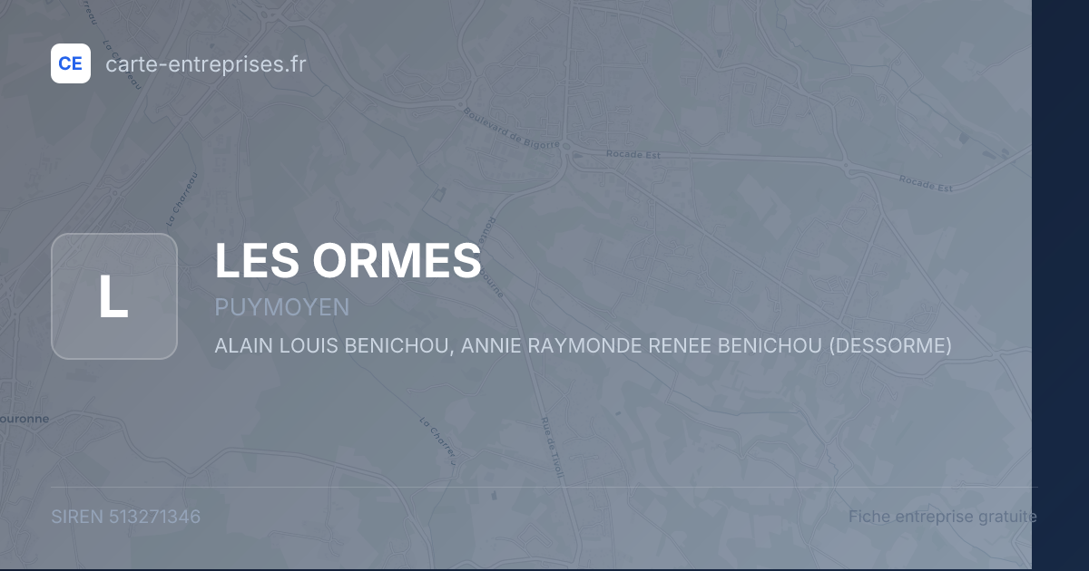 LES ORMES — 513271346 — fiche entreprise