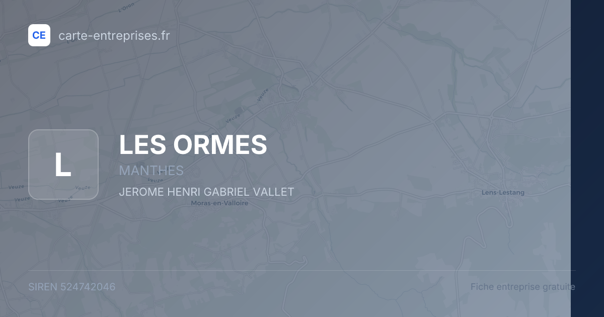 LES ORMES — 524742046 — fiche entreprise