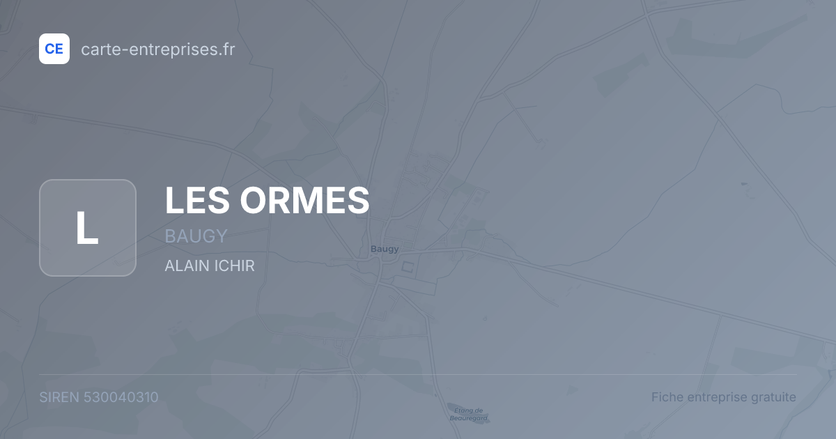 LES ORMES — 530040310 — fiche entreprise