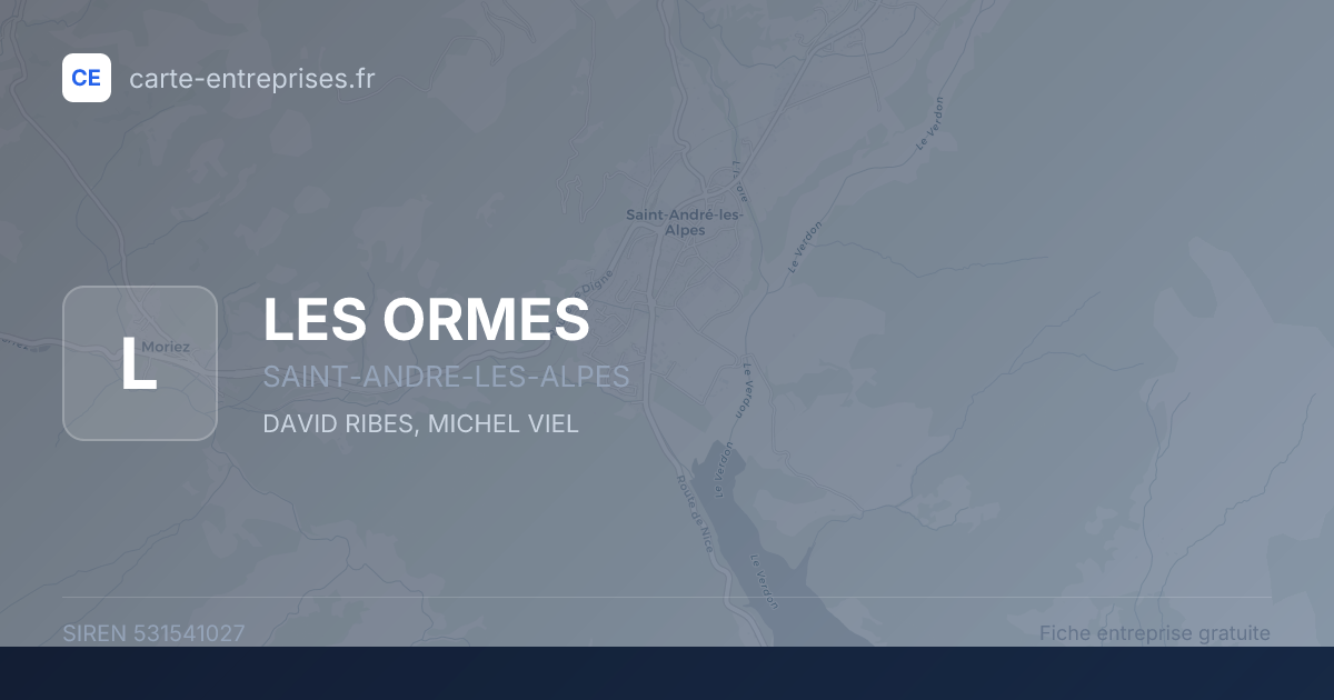 LES ORMES — 531541027 — fiche entreprise