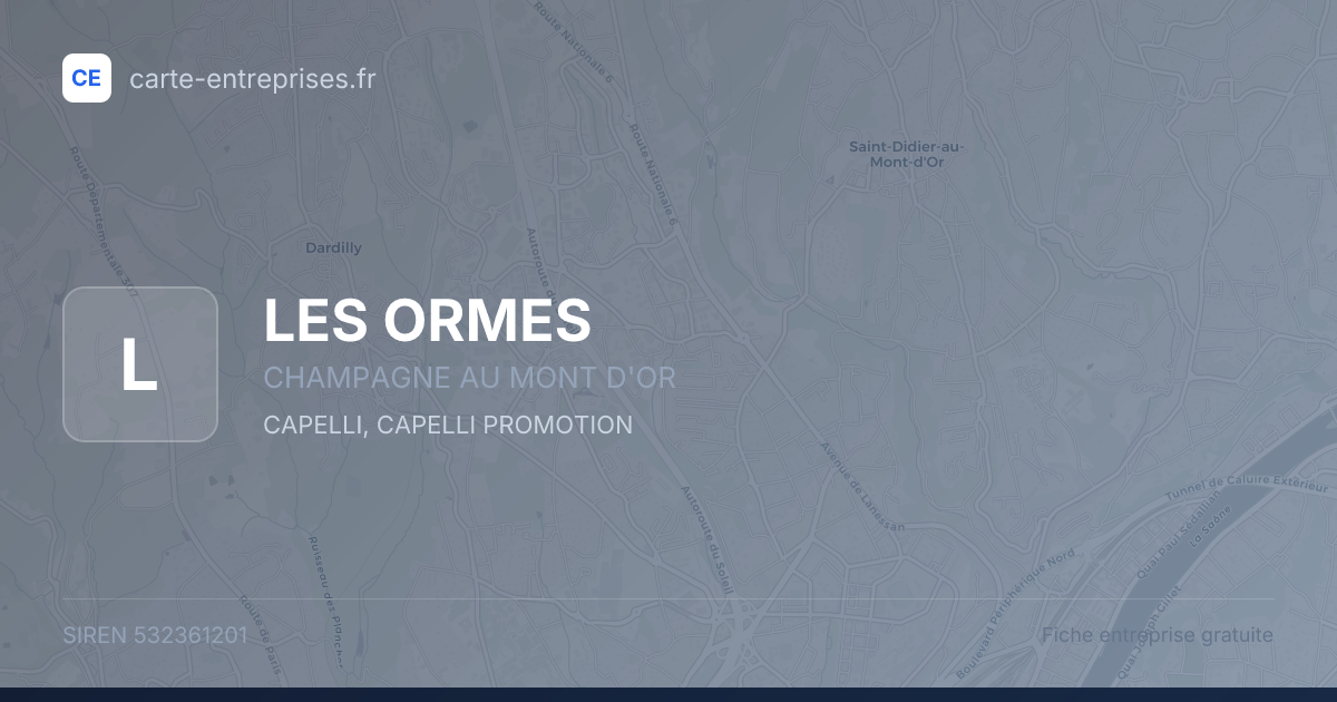 LES ORMES — 532361201 — fiche entreprise