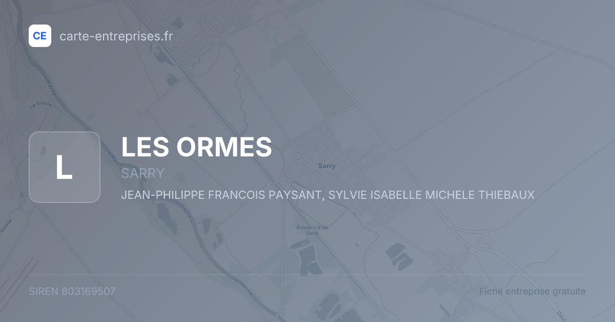 LES ORMES — 803169507 — fiche entreprise